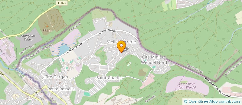 localisation de l'entreprise AMICALE DES SAPEURS POMPIERS DE PETITE ROSSELLE  PETITE-ROSSELLE