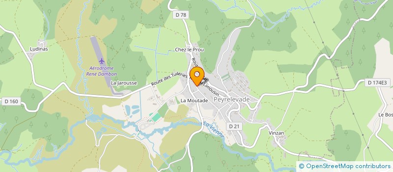 localisation de l'entreprise AMICALE DES SAPEURS POMPIERS DE PEYRELEVADE  PEYRELEVADE