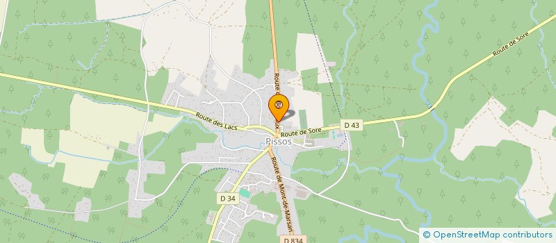 localisation de l'entreprise AMICALE DES SAPEURS POMPIERS DE PISSOS  PISSOS