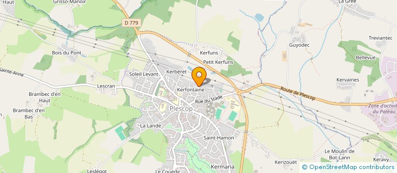 localisation de l'entreprise AMICALE DES SAPEURS-POMPIERS DE PLESCOP  PLESCOP