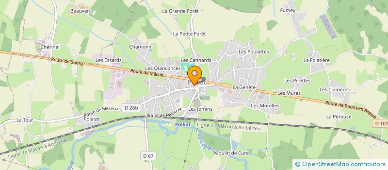 localisation de l'entreprise AMICALE DES SAPEURS POMPIERS DE POLLIAT à POLLIAT