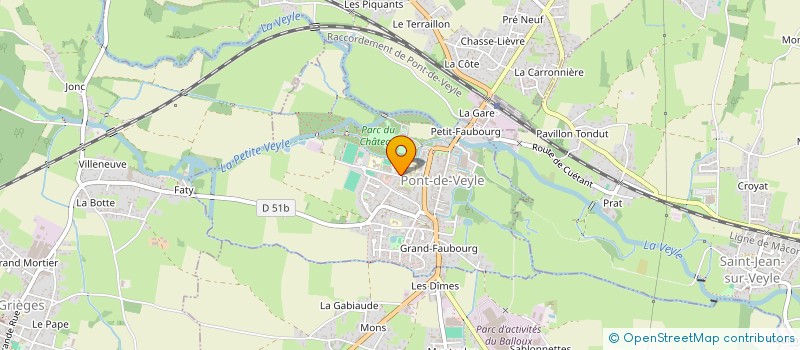 localisation de l'entreprise AMICALE DES SAPEURS POMPIERS DE PONT DE VEYLE  PONT-DE-VEYLE