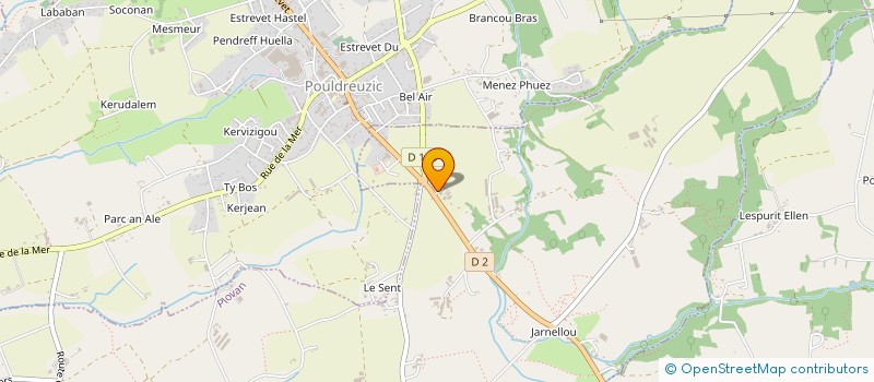 localisation de l'entreprise AMICALE DES SAPEURS POMPIERS DE POULDREUZIC  PLOVAN