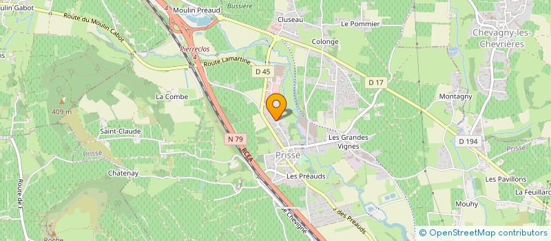 localisation de l'entreprise AMICALE DES SAPEURS POMPIERS DE PRISSE  PRISSE