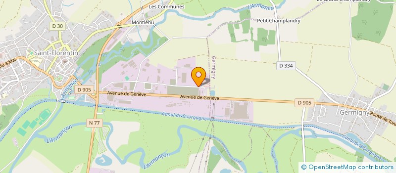 localisation de l'entreprise AMICALE DES SAPEURS-POMPIERS DE SAINT-FLORENTIN  SAINT-FLORENTIN