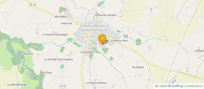 localisation de l'entreprise AMICALE DES SAPEURS POMPIERS DE SAINT GEORGES DE REINTEMBAULT  SAINT-GEORGES-DE-REINTEMBAULT