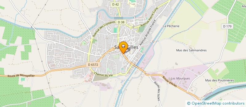 localisation de l'entreprise AMICALE DES SAPEURS POMPIERS DE SAINT GILLES DU GARD à SAINT-GILLES