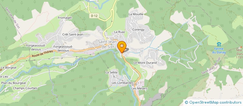 localisation de l'entreprise AMICALE DES SAPEURS POMPIERS DE SAINT JEAN DE SIXT à SAINT-JEAN-DE-SIXT