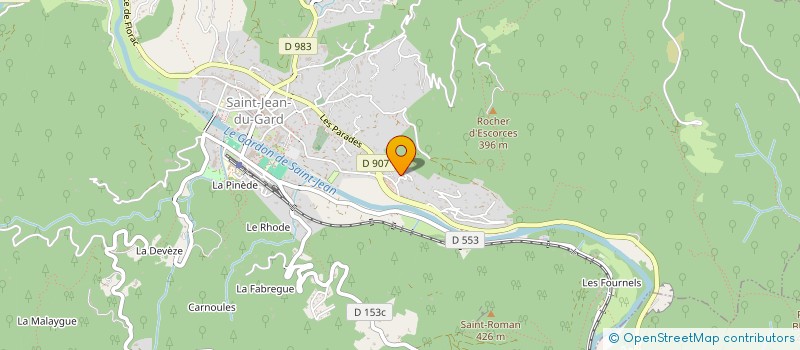 localisation de l'entreprise AMICALE DES SAPEURS POMPIERS DE SAINT JEAN DU GARD  SAINT-JEAN-DU-GARD