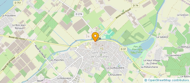 localisation de l'entreprise AMICALE DES SAPEURS POMPIERS DE SAINT JULIEN DE CONCELLES  SAINT-JULIEN-DE-CONCELLES