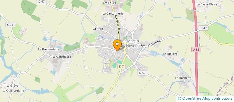 localisation de l'entreprise AMICALE DES SAPEURS-POMPIERS DE SAINT MARTIN DES NOYERS  SAINT-MARTIN-DES-NOYERS