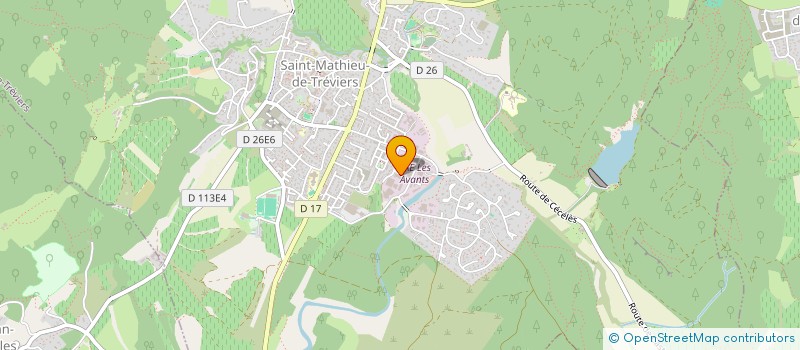 localisation de l'entreprise AMICALE DES SAPEURS POMPIERS DE SAINT- MATHIEU DE TREVIERS  SAINT-MATHIEU-DE-TREVIERS