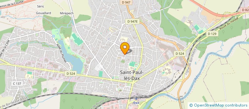 localisation de l'entreprise AMICALE DES SAPEURS-POMPIERS DE SAINT PAUL LES DAX à SAINT-PAUL-LES-DAX