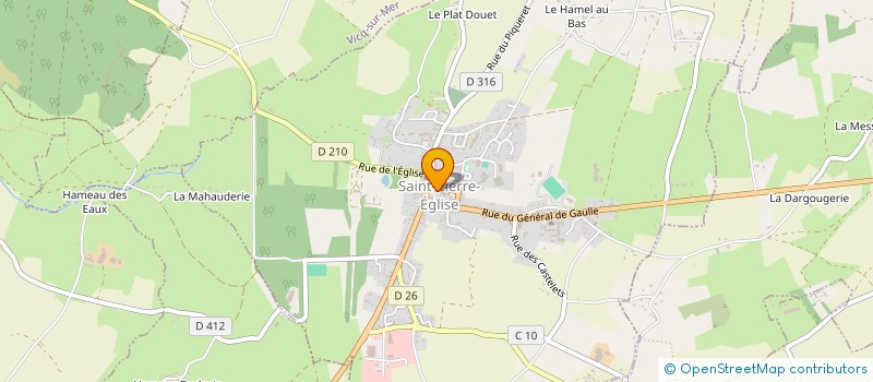 localisation de l'entreprise AMICALE DES SAPEURS-POMPIERS DE SAINT-PIERRE-EGLISE  SAINT-PIERRE-EGLISE