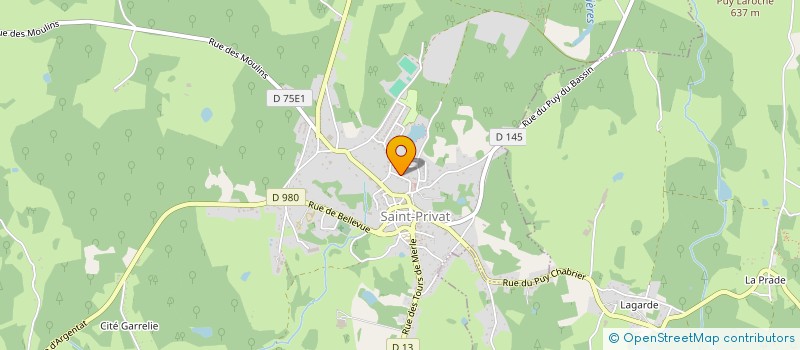 localisation de l'entreprise AMICALE DES SAPEURS POMPIERS DE SAINT-PRIVAT  SAINT-PRIVAT