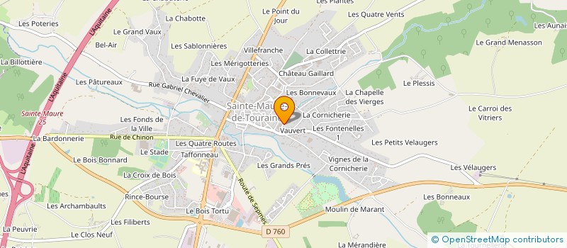 localisation de l'entreprise AMICALE DES SAPEURS POMPIERS DE SAINTE-MAURE-DE-TOURAINE à SAINTE-MAURE-DE-TOURAINE