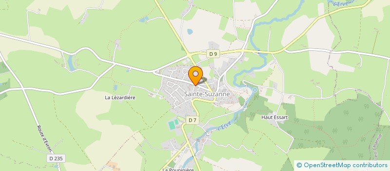 localisation de l'entreprise AMICALE DES SAPEURS-POMPIERS DE SAINTE-SUZANNE  SAINTE-SUZANNE-ET-CHAMMES