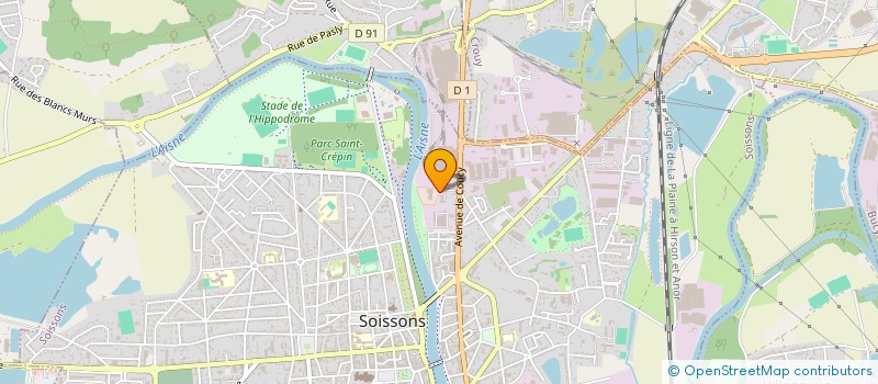 localisation de l'entreprise AMICALE DES SAPEURS POMPIERS DE SOISSONS à SOISSONS