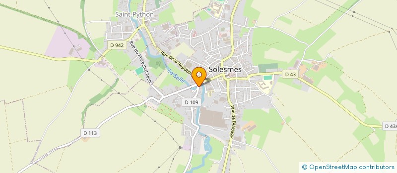 localisation de l'entreprise AMICALE DES SAPEURS POMPIERS DE SOLESMES  SOLESMES