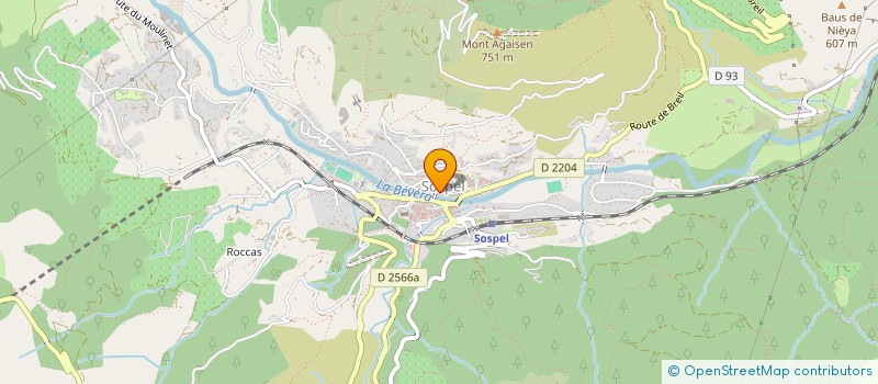 localisation de l'entreprise AMICALE DES SAPEURS POMPIERS DE SOSPEL  SOSPEL