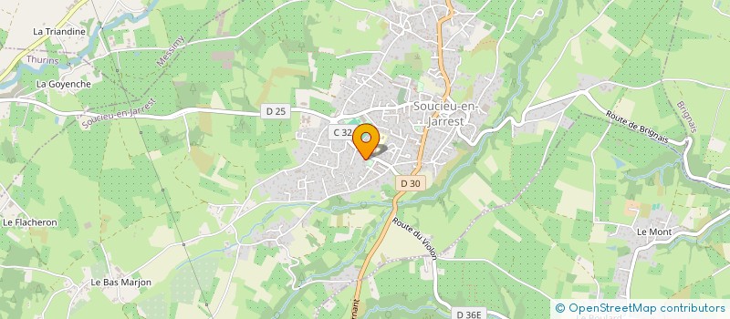 localisation de l'entreprise AMICALE DES SAPEURS POMPIERS DE SOUCIEU EN JARREST  SOUCIEU-EN-JARREST