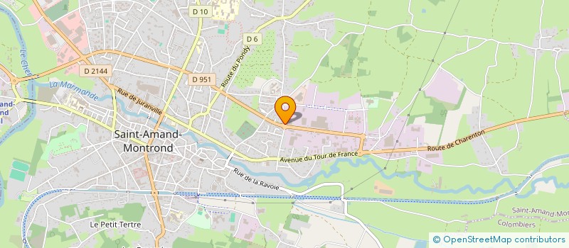 localisation de l'entreprise AMICALE DES SAPEURS-POMPIERS DE ST AMAND  SAINT-AMAND-MONTROND