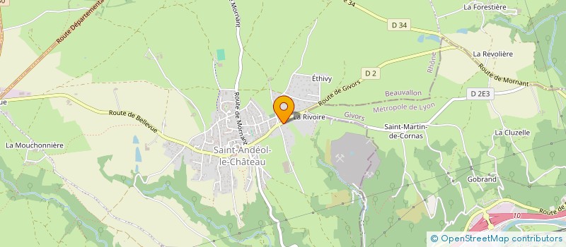 localisation de l'entreprise AMICALE DES SAPEURS POMPIERS DE ST ANDEOL LE CHATEAU  BEAUVALLON