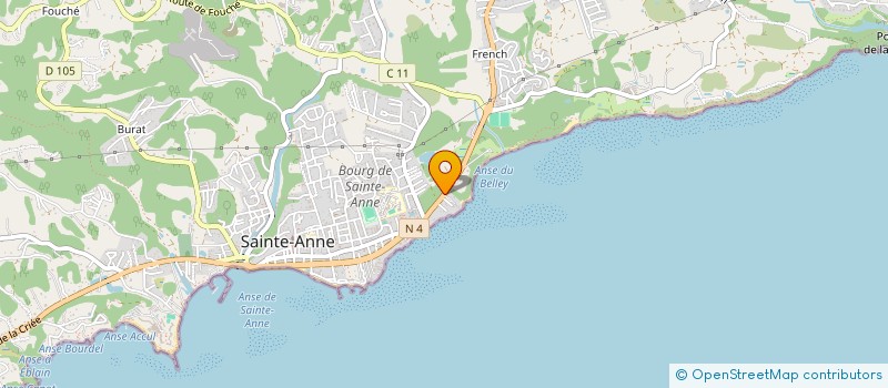 localisation de l'entreprise AMICALE DES SAPEURS POMPIERS DE STE ANNE à SAINTE-ANNE