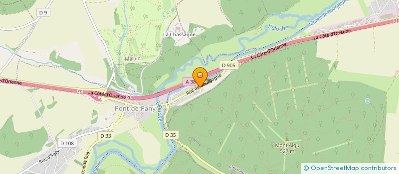 localisation de l'entreprise AMICALE DES SAPEURS POMPIERS DE STE MARIE SUR OUCHE ET DE PONT DE PANY  SAINTE-MARIE-SUR-OUCHE