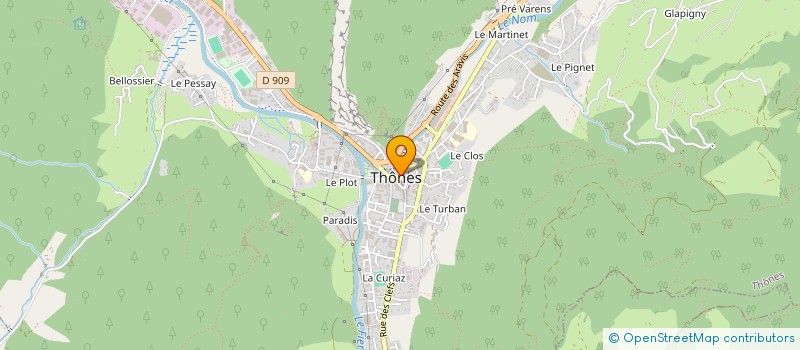 localisation de l'entreprise AMICALE DES SAPEURS-POMPIERS DE THONES  THONES