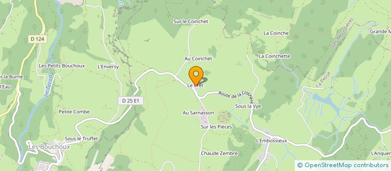 localisation de l'entreprise AMICALE DES SAPEURS POMPIERS DES COULOIRS  LA PESSE