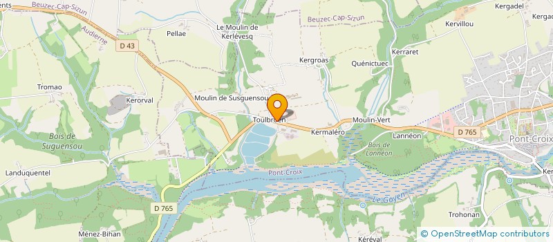 localisation de l'entreprise AMICALE DES SAPEURS-POMPIERS DU CAP SIZUN  PONT-CROIX