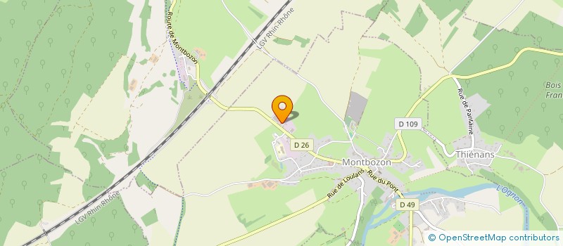 localisation de l'entreprise AMICALE DES SAPEURS-POMPIERS DU CENTRE D'INTERVENTION DE MONTBOZON  MONTBOZON