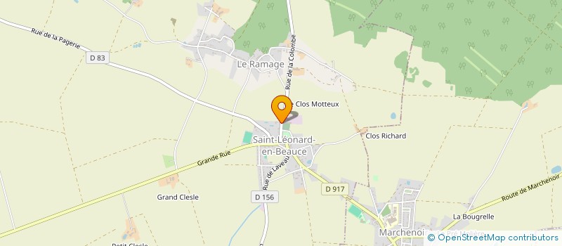 localisation de l'entreprise AMICALE DES SAPEURS POMPIERS DU CENTRE D'INTERVENTION DE SAINT-LEONARD-EN-BEAUCE à SAINT-LEONARD-EN-BEAUCE