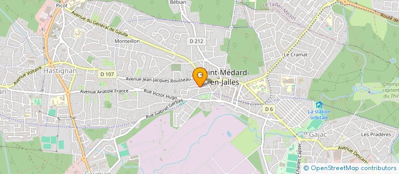 localisation de l'entreprise AMICALE DES SAPEURS POMPIERS DU CENTRE D'INTERVENTION DE SAINT MEDARD EN JALLES à SAINT-MEDARD-EN-JALLES