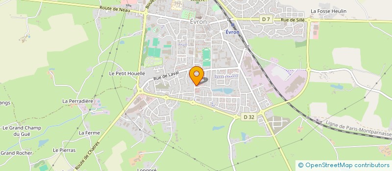 localisation de l'entreprise AMICALE DES SAPEURS POMPIERS DU CENTRE DE SECOURS D'EVRON à EVRON
