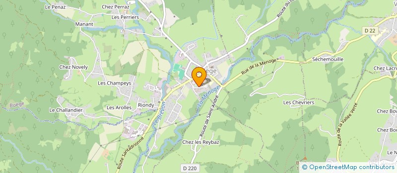 localisation de l'entreprise AMICALE DES SAPEURS-POMPIERS DU CENTRE DE SECOURS DE BOEGE à BOEGE