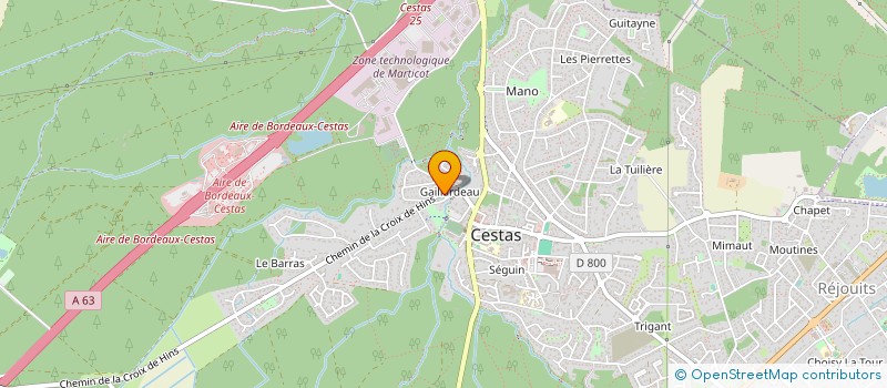localisation de l'entreprise AMICALE DES SAPEURS POMPIERS DU CENTRE DE SECOURS DE CESTAS à CESTAS
