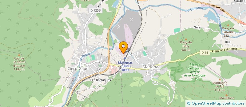 localisation de l'entreprise AMICALE DES SAPEURS-POMPIERS DU CENTRE DE SECOURS DE SAINT-BEAT/ MARIGNAC  MARIGNAC