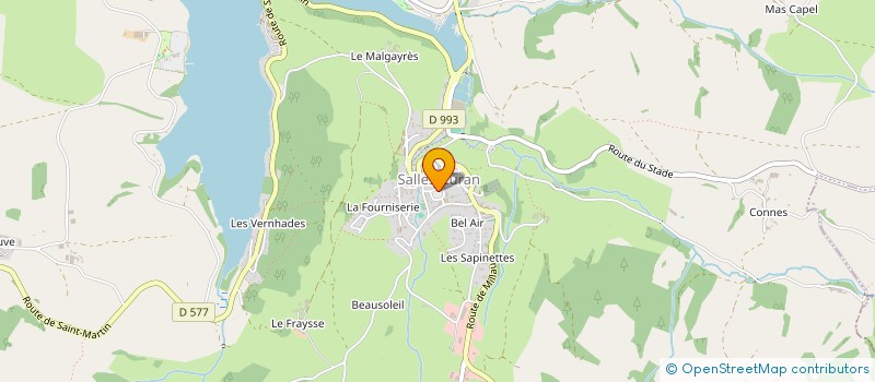 localisation de l'entreprise AMICALE DES SAPEURS-POMPIERS DU CENTRE DE SECOURS DE SALLES-CURAN  SALLES-CURAN