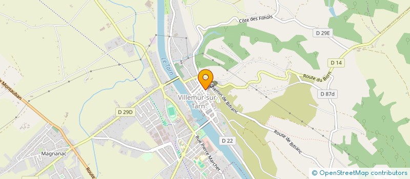 localisation de l'entreprise AMICALE DES SAPEURS-POMPIERS DU CENTRE DE SECOURS DE VILLEMUR-SUR-TARN  VILLEMUR-SUR-TARN