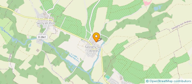 localisation de l'entreprise AMICALE DES SAPEURS POMPIERS DU CIS ARDRE ET VESLE  SAVIGNY-SUR-ARDRES