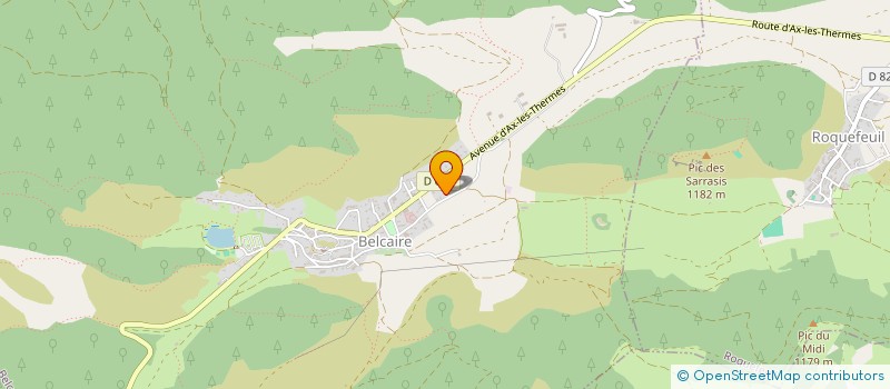 localisation de l'entreprise AMICALE DES SAPEURS POMPIERS DU PAYS DE SAULT  BELCAIRE