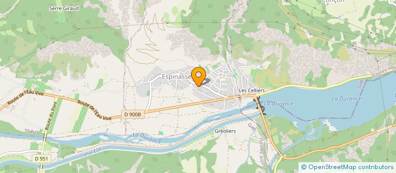 localisation de l'entreprise AMICALE DES SAPEURS-POMPIERS DU PAYS DE SERRE-PONCON  ESPINASSES