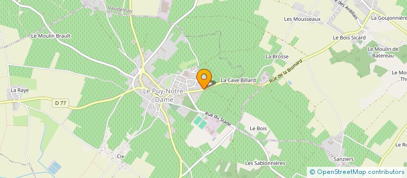 localisation de l'entreprise AMICALE DES SAPEURS POMPIERS DU PUY-VAUDELNAY  LE PUY-NOTRE-DAME