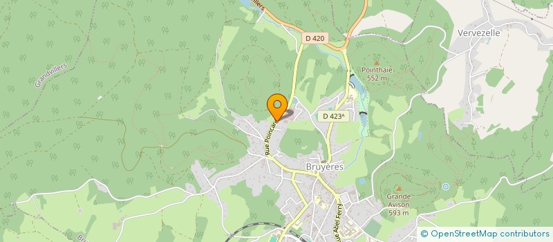 localisation de l'entreprise AMICALE DES SAPEURS POMPIERS DU SECTEUR DE BRUYERES  BRUYERES