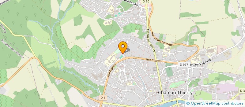 localisation de l'entreprise AMICALE DES SAPEURS-POMPIERS DU SUD DE L'AISNE  CHATEAU-THIERRY