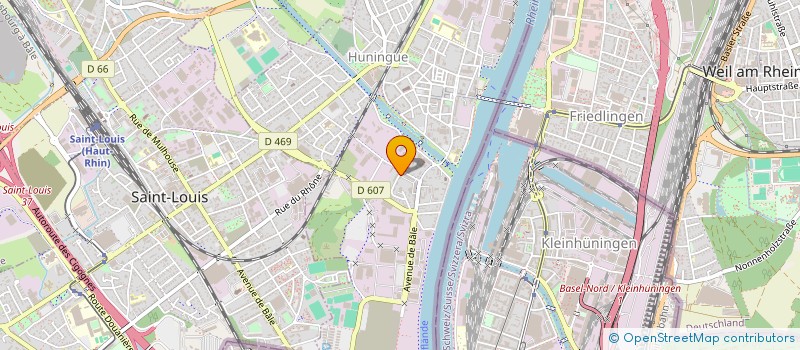 localisation de l'entreprise AMICALE DES SAPEURS POMPIERS HUNINGUE  HUNINGUE