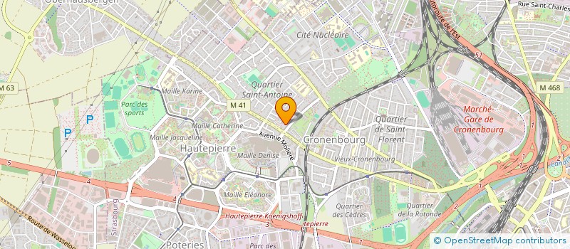 localisation de l'entreprise AMICALE DES SAPEURS-POMPIERS PROFESSIONNELS DU S.D.I.S DU BAS RHIN à STRASBOURG