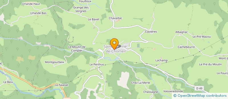 localisation de l'entreprise AMICALE DES SAPEURS-POMPIERS ST ETIENNE DE CHOMEIL à SAINT-ETIENNE-DE-CHOMEIL